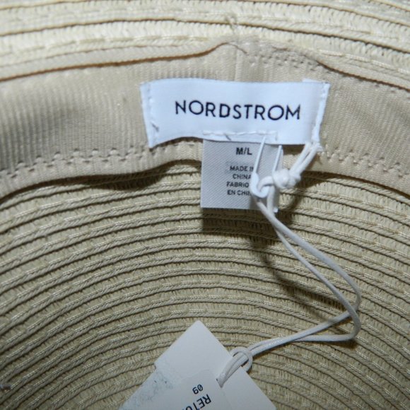 Nordstrom Straw Boho Panama Hat Size M/L - Picture 6 of 6
